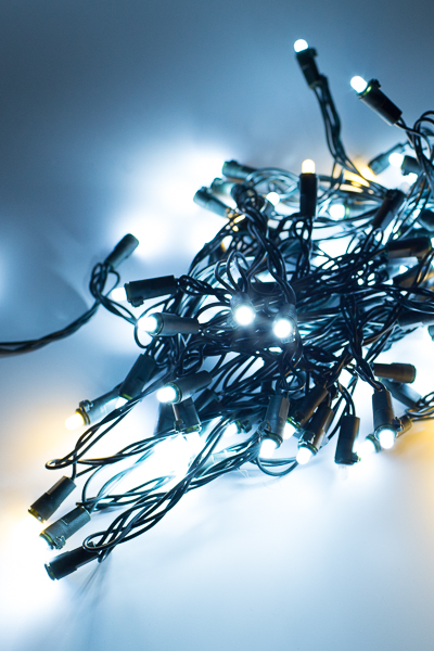 Холодная-белая светодиодная гирлянда flash для елки, 5м